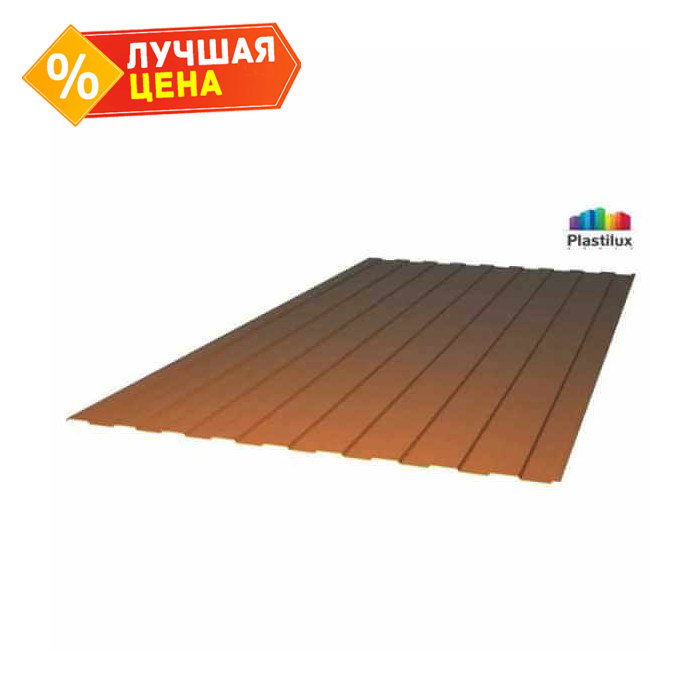 Профилированный поликарбонат 0,8 мм C-8 SUNNEX бронза 2000х1150 мм