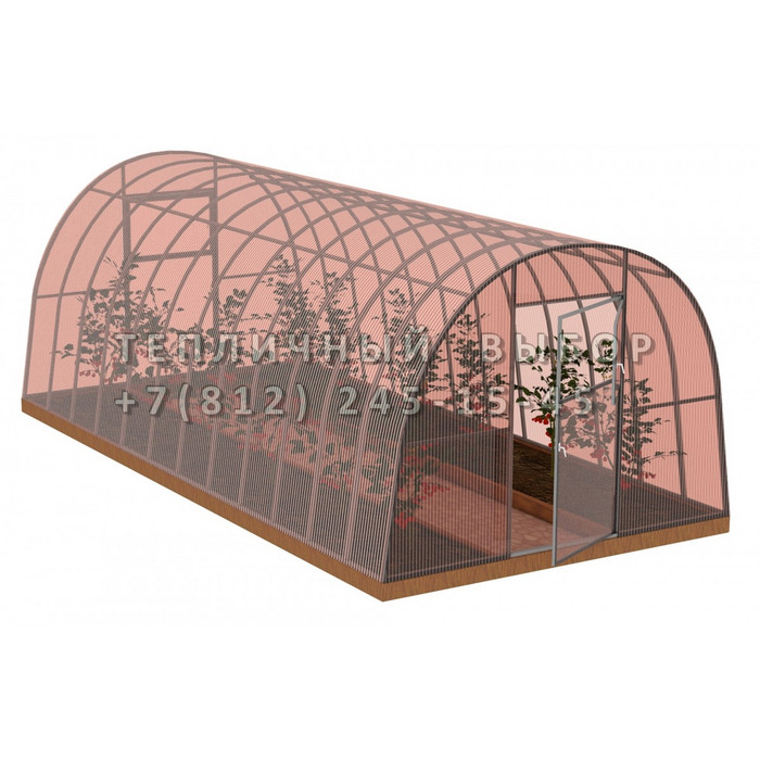 Теплица из поликарбоната-фито Арочная 3х10 h=2.1 м профиль 30х30 мм