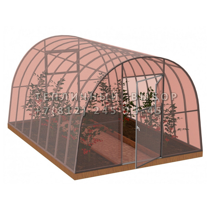 Теплица из поликарбоната-фито Арочная 3х10 h=2.1 м профиль 20х20 мм